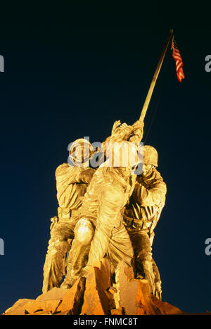 Iwa Jima Memoriale Marine Corps War Memorial, il Cimitero di Arlington, Washington, DC, Stati Uniti d'America Foto Stock