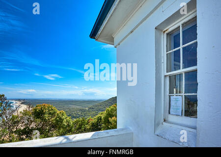 Smoky Capo Faro, South West Rocks, Nuovo Galles del Sud, Australia Foto Stock