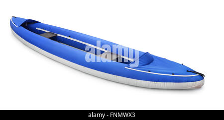 Kayak gonfiabili isolato su bianco Foto Stock