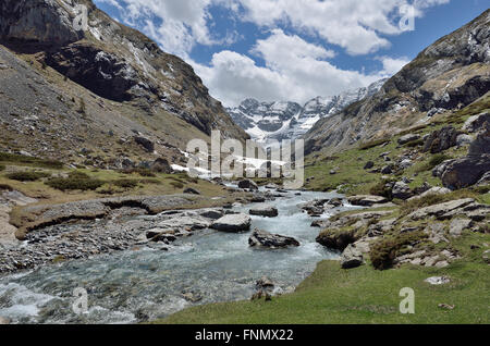 La molla dalla montagna Cirque d'Estaube Foto Stock