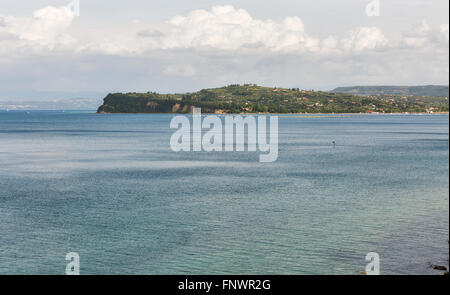 Vista sul Mare Adriatico porto di pirano, Slovenia Foto Stock