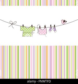 Baby shower card con spazio di copia Illustrazione Vettoriale