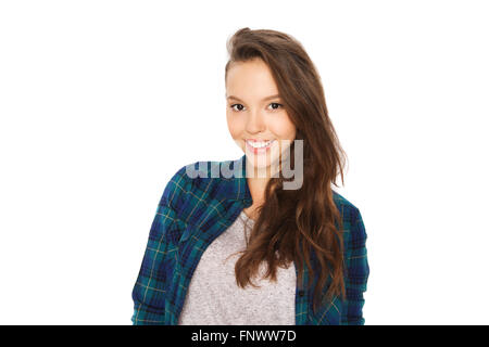 Sorridenti bella ragazza adolescente Foto Stock