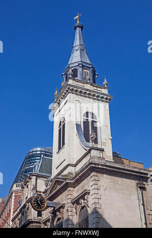 Città di Londra la chiesa di St Edmund, re e martire in Lombard Street Foto Stock