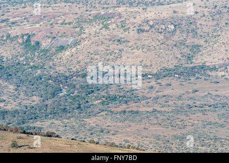MOUNTAIN ZEBRA NATIONAL PARK, SUD AFRICA - 16 febbraio 2016: una vista degli uffici, chalet e campeggi Foto Stock