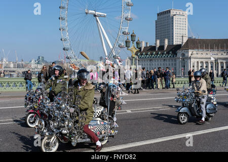 Mods torna a Londra Foto Stock