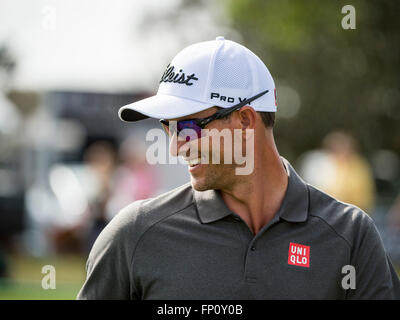 Orlando, FL, Stati Uniti d'America. Xvii Mar, 2016. Adam Scott di Australia durante il primo round golf azione di Arnold Palmer Invitational presentato da Mastercard tenutasi a Arnold Palmer il Bay Hill Club & Lodge di Orlando, Fl. Romeo T Guzman/CSM/Alamy Live News Foto Stock