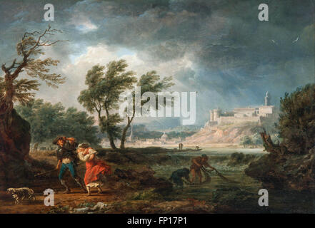 Claude-Joseph Vernet - quattro volte al giorno- Mezzogiorno Foto Stock