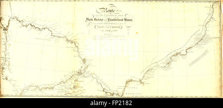 Questa narrazione del 1823 racconta un viaggio verso le rive del Mar Polare, intrapreso all'inizio del XIX secolo. Il resoconto descrive in dettaglio le esperienze, le sfide e le osservazioni degli esploratori durante il loro viaggio in una delle regioni più remote del mondo. Foto Stock