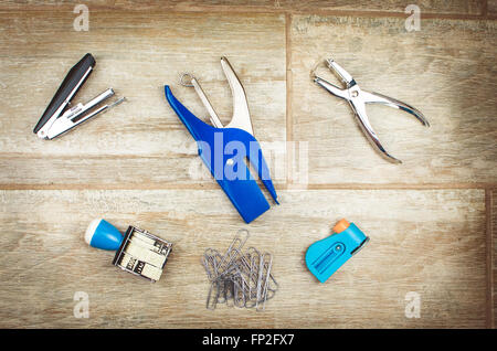 Vari articoli di cancelleria Foto Stock