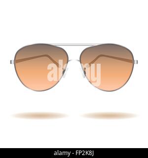 Immagine di occhiali da sole isolato su uno sfondo bianco. Illustrazione Vettoriale