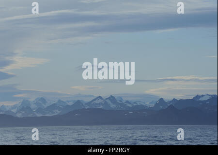 Il nord-ovest della Georgia del Sud all'alba. Georgia del sud. 19Feb16 Foto Stock