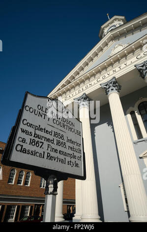 Vecchio Davidson County Courthouse Lexington North Carolina Foto Stock
