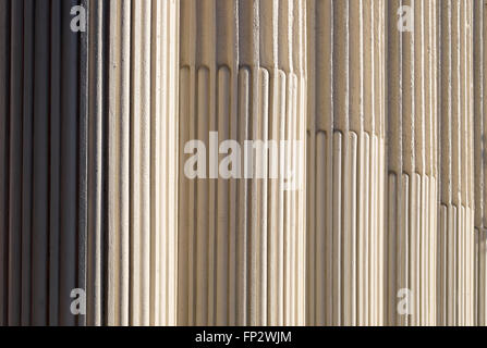 Pilastri e colonne di vecchi Davidson County Courthouse Lexington North Carolina Foto Stock