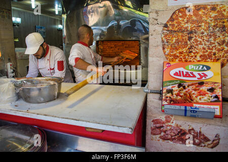 Ristorante Pizzeria a Erbil, nel nord Foto Stock