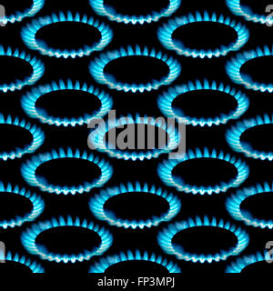 Bruciatore di gas Seamless sfondo Pattern Foto Stock