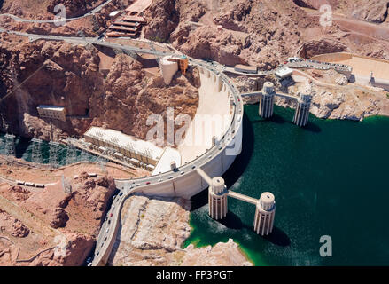 Vista aerea della Diga di Hoover Foto Stock