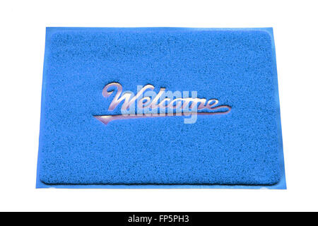 Benvenuto capet porta isolata su sfondo bianco. Foto Stock