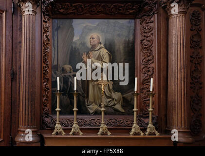 San Bruno di Colonia fondatore dell'Ordine dei Certosini, Certosa di Pleterje, Slovenia Foto Stock