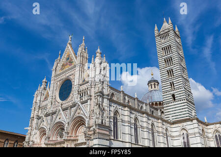 Cattedrale di Siena è una chiesa medievale costruita in stile romanico e gotico, Toscana, Italia. Foto Stock