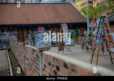 Il deposito di bestiame artista village al Ma Tau Kok Foto Stock