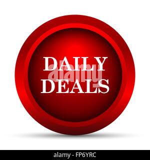 Offerte giornaliere icona. Pulsante Internet su sfondo bianco. Foto Stock
