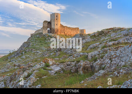 Fortezza di antiche rovine. Enisala, Romania Foto Stock