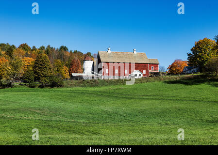 Colori d'autunno farm, Woodstock, Vermont, USA Foto Stock