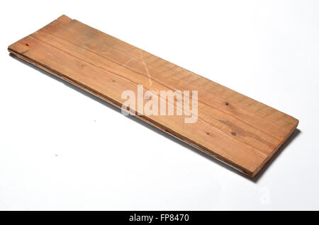 Breve pezzo di vecchio legno tagliato per segnaletica con spazio per parole Foto Stock