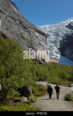 Il Ghiacciaio Briksdal. Jostedalsbreen Parco Nazionale. Norvegia Foto Stock