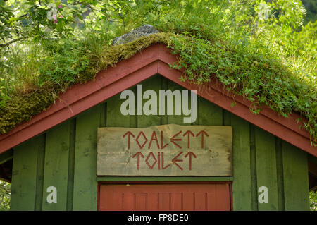 Servizi igienici pubblici, Fjaerland. Norvegia Foto Stock