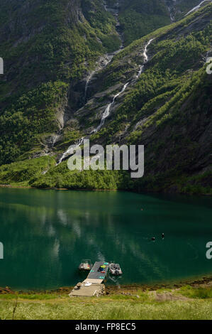 Finnafjord. Sognefjord. Norvegia Foto Stock