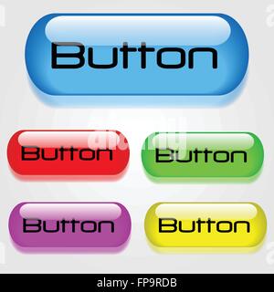 Vector lucido pulsanti Web Illustrazione Vettoriale