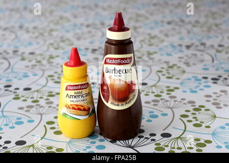 Masterfood blanda American senape e salsa barbecue Foto Stock
