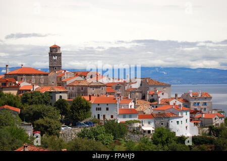 Scena pittoresco villaggio di Brsec in Istria, Croazia Foto Stock