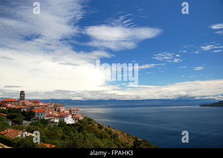 Scena pittoresco villaggio di Brsec in Istria, Croazia Foto Stock