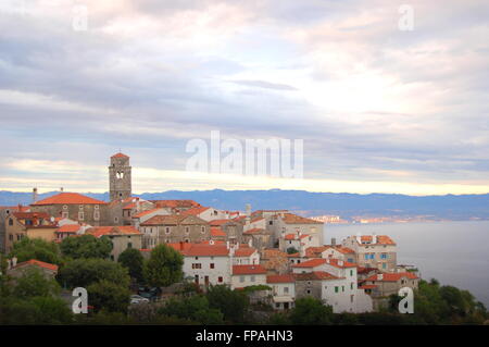 Scena pittoresco villaggio di Brsec in Istria, Croazia Foto Stock