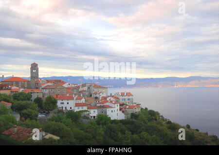 Scena pittoresco villaggio di Brsec in Istria, Croazia Foto Stock