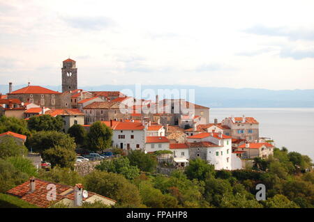 Scena pittoresco villaggio di Brsec in Istria, Croazia Foto Stock