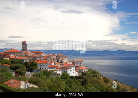 Scena pittoresco villaggio di Brsec in Istria, Croazia Foto Stock