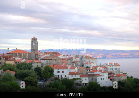 Scena pittoresco villaggio di Brsec in Istria, Croazia Foto Stock