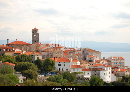 Scena pittoresco villaggio di Brsec in Istria, Croazia Foto Stock