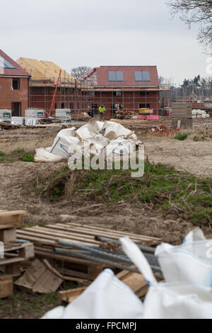 Nuovo alloggiamento dello sviluppo. Sito vergine. Hoveton. Wroxham. Norfolk. Foto Stock