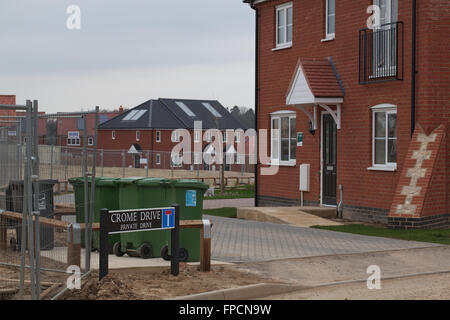 Nuovo alloggiamento dello sviluppo. Sito vergine. Hoveton. Wroxham. Norfolk. Foto Stock