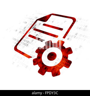 Concetto di database: Marcia su sfondo digitale Foto Stock