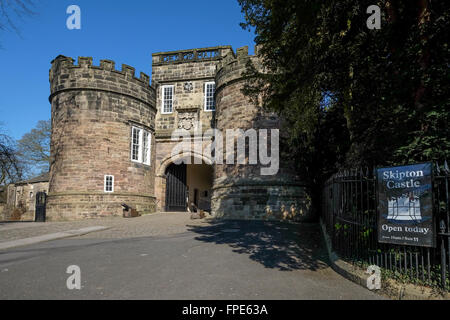 Skipton Castle, West Yorkshire Foto Stock