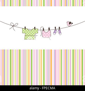 Baby shower card con spazio di copia Foto Stock