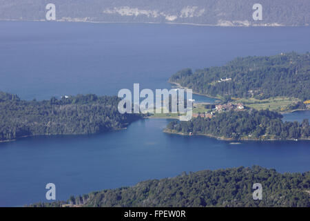 Lago Nahuel Huapi, Llao Llao und Lago Perito Moreno da Pico Turista, Bariloche, Patagonia, Cile Foto Stock