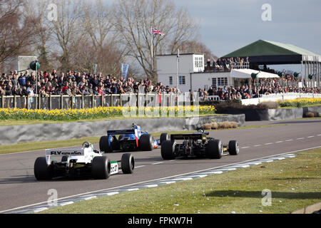 Chichester, Regno Unito. Xix marzo, 2016. Goodwood 74a Assemblea dei Soci, effetto ChichesterGround F1 auto di credito di dimostrazione: Oliver Dixon/Alamy Live News Foto Stock