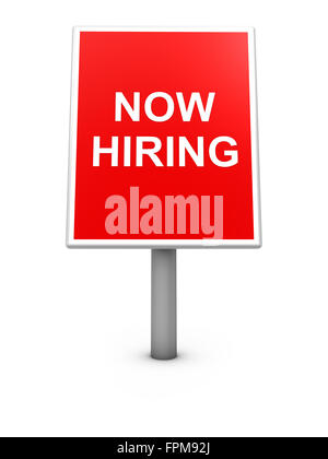 3D render di ora affitto billboard Foto Stock